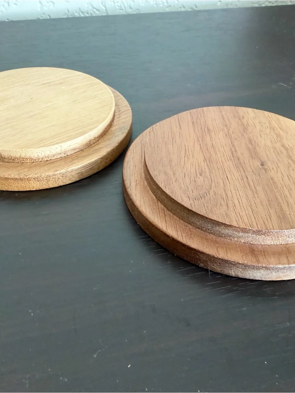 Rae Dunn Wooden Maple Leaf Mug Toppers Coasters Set of 2